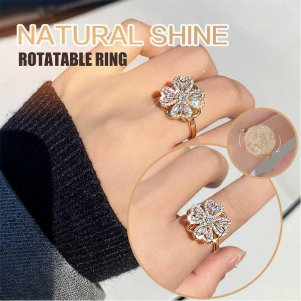Clover Zircon Rotating Ring