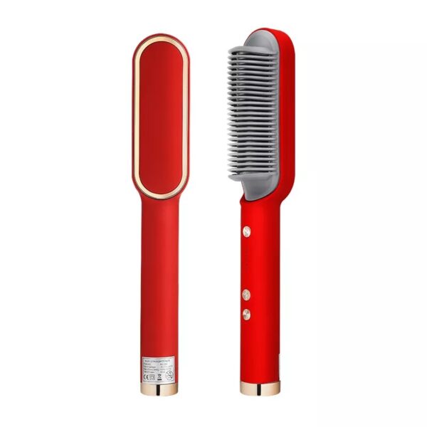 Hair Straightener Iron Brush Straight Hair Comb 2-in-1 Hair