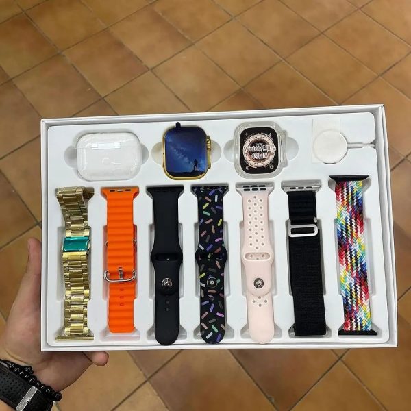 Ultra Max Suit Smart Watch 10 In 1 Box With Airpords2