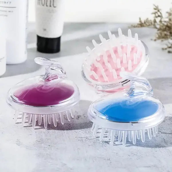 3 In 1 Combo Deal 1 Derma Roller , Silicone Scalp Massage Brush , Oil Bottle