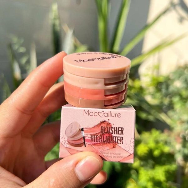 3 In 1 Blusher Highlighter Kit Package